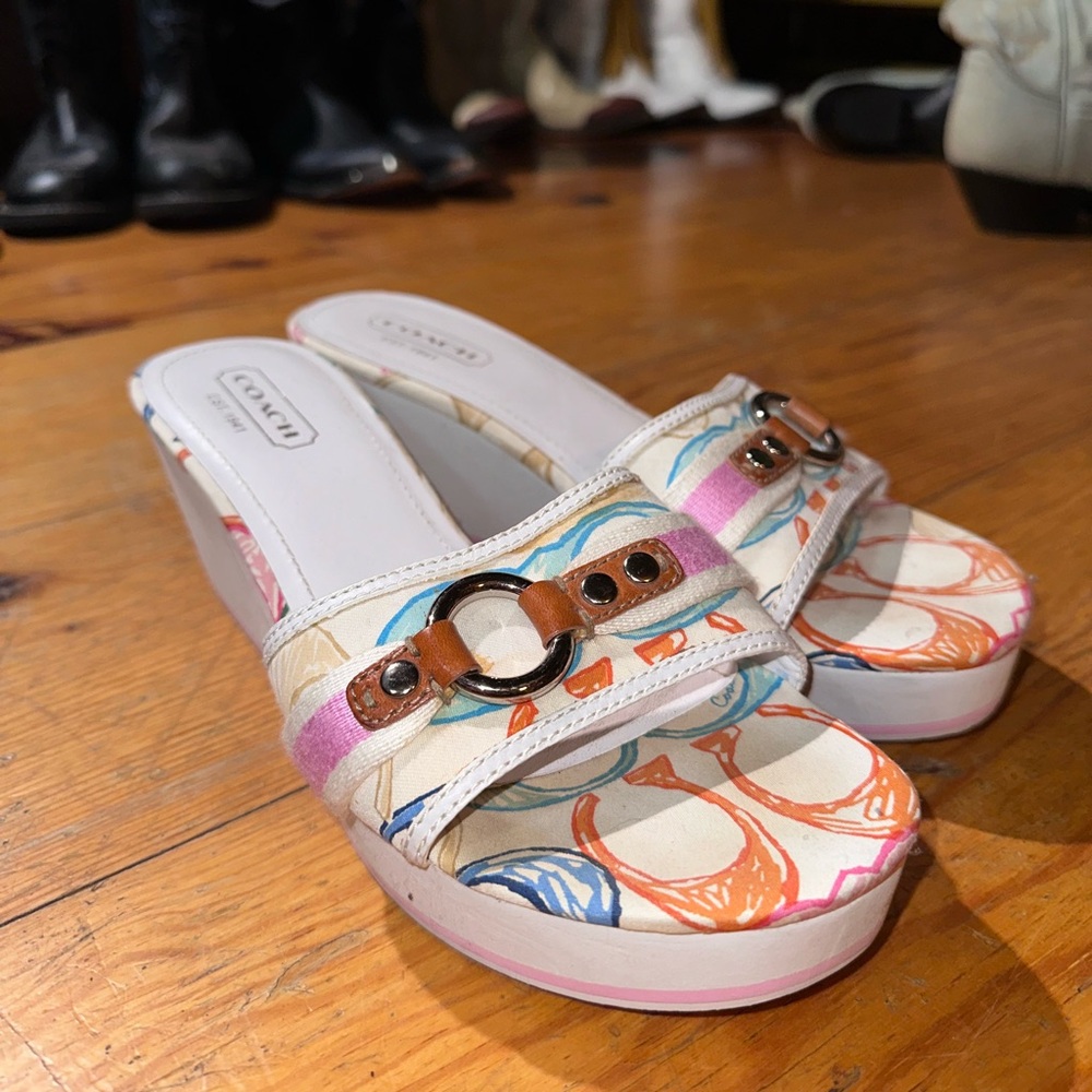 Coach “Fiona” Slide on Wedges - Picture 7 of 8